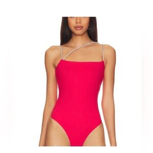 NWT JULIE BODYSUIT in Scarlet red